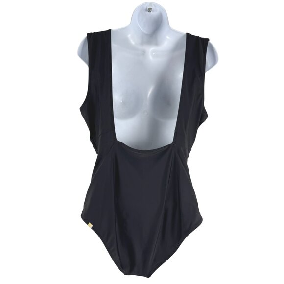 Summersalt One Piece Swimsuit Womens Size‎ 14 Black Solid V-Neck Beach SW-2093 - Picture 4 of 8